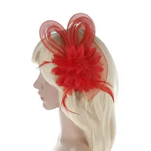 Fashion Women Fascinator Net Bow Tie Mesh Hat Cocktail Party Headdress Bridal Wedding Hair Accessories