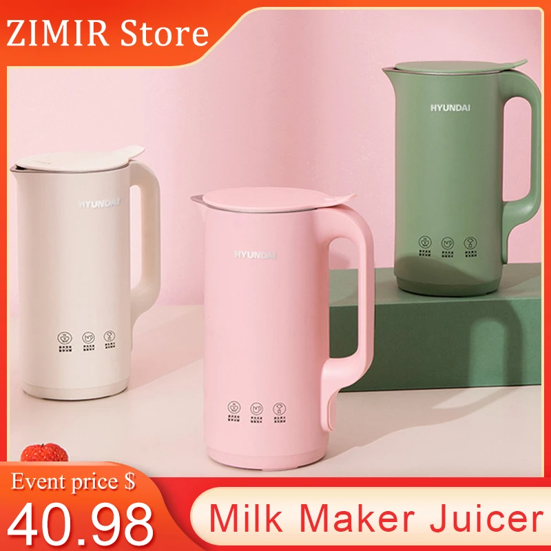 CHUJIN Mini Soymilk Home 110V 220V Small Automatic Multifunction Juicer Blender 350ML Filter-free Soya-Bean Milk Maker Juicer