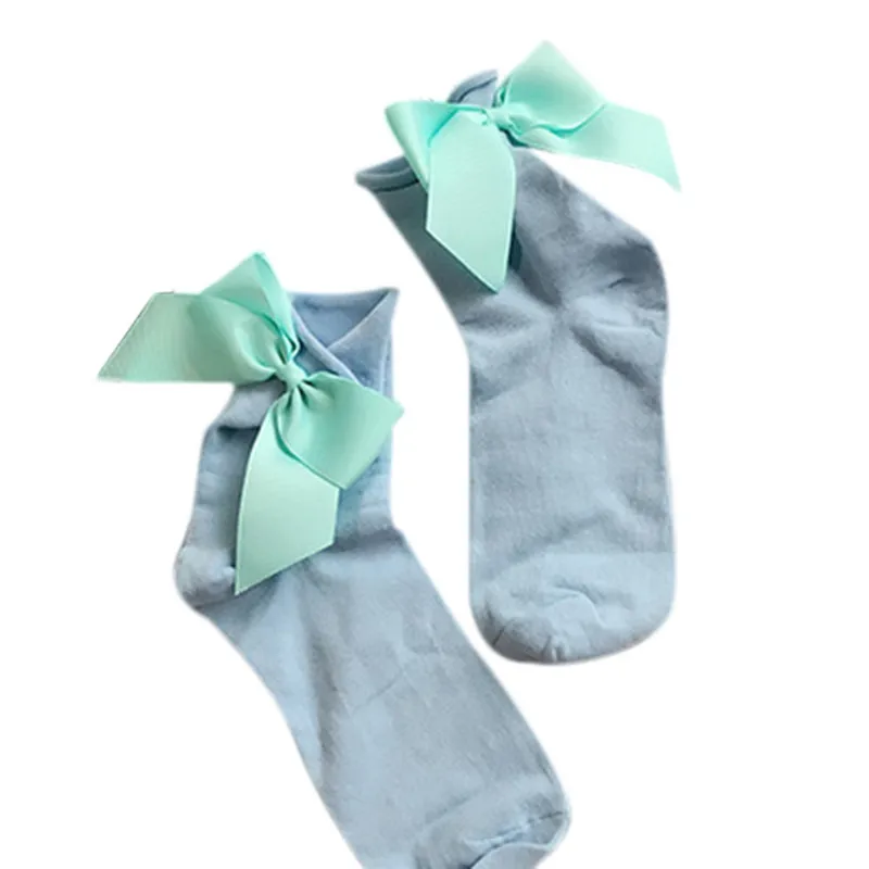 Женские модные носки harajuku уличный стиль хлопковые длиной до лодыжки носки с бантом элегантные L* 5 - Цвет: I