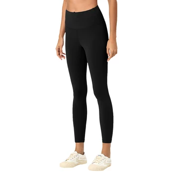 

Women Double-Sided Brushed Yoga Ankle-Length Pants Running Gym Stretch Sports Solid Color High Waist Yoga Fitness Leggings
