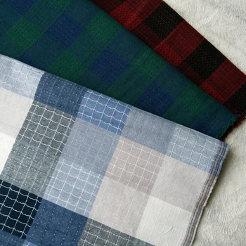 

Patchwork style jacquard cross check cotton fabric for children's shirt and dress