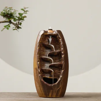 

Backflow Incense Burner Censer Waterfall Stand For Incense Sticks Holder Censers Mountain River Handicraft Incense Holder ZZY038