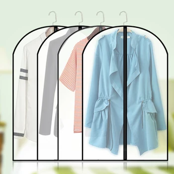 

Transparent Clothes Dust Bag Waterproof Household Washable Coat Suit Dust Cover Wardrobe Protector Storage Bag Hanging Organizer