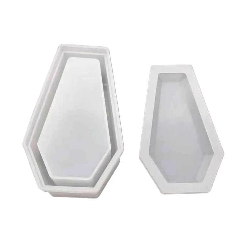 

Resin Crystal Epoxy Mold Coffin Trinket Box Silicone Mould Halloween Gothic Container DIY Crafts Making Tool