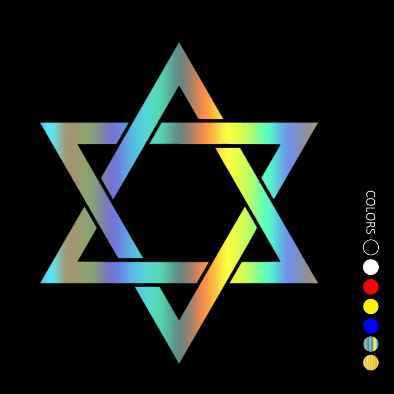 

30020# 15x17 cm funny Hexagram Star Lock car sticker waterproof car decal vinyl stickers on bumper rear window