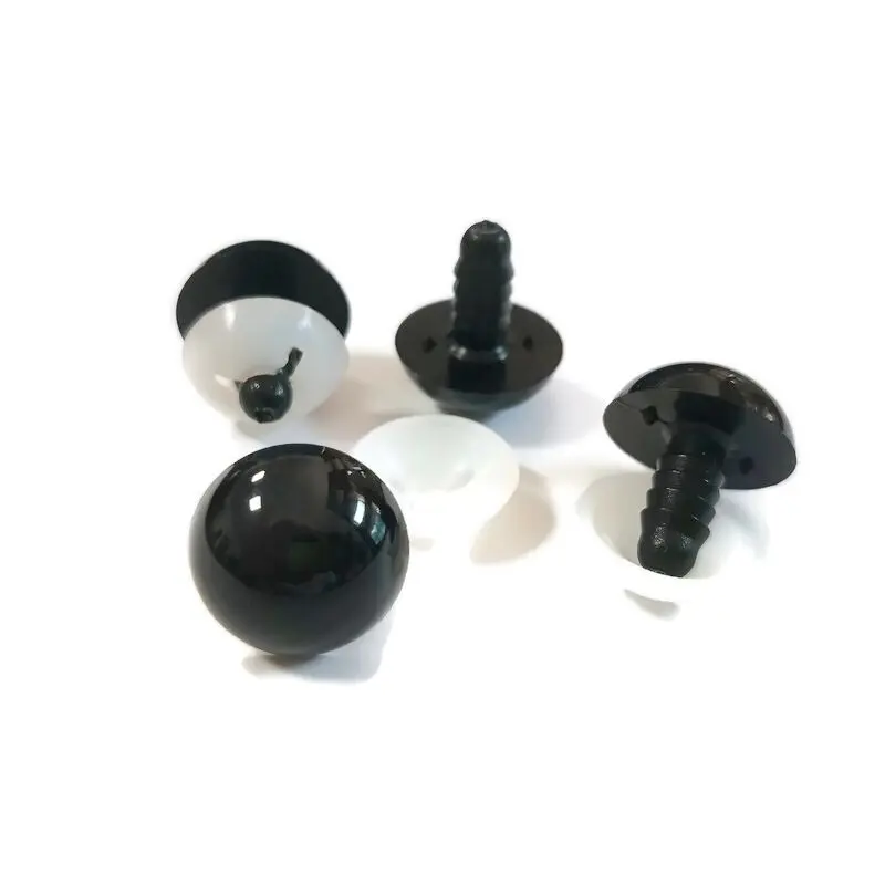 Safety Black Amigurumi Eyes For Doll With Plastic Washers 14mm/15mm/16mm/18mm/20mm/22mm/24mm 4