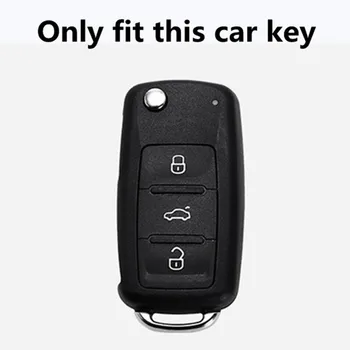Custodia per chiave auto per Volkswagen VW Polo Tiguan Passat B5 B6 B7 Golf EOS 4 5 6 Scirocco Jetta MK4 MK6 Octavia accessori per sedili - Custodia per chiave auto per Volkswagen VW Polo Tiguan Passat B5 B6 B7 Golf EOS