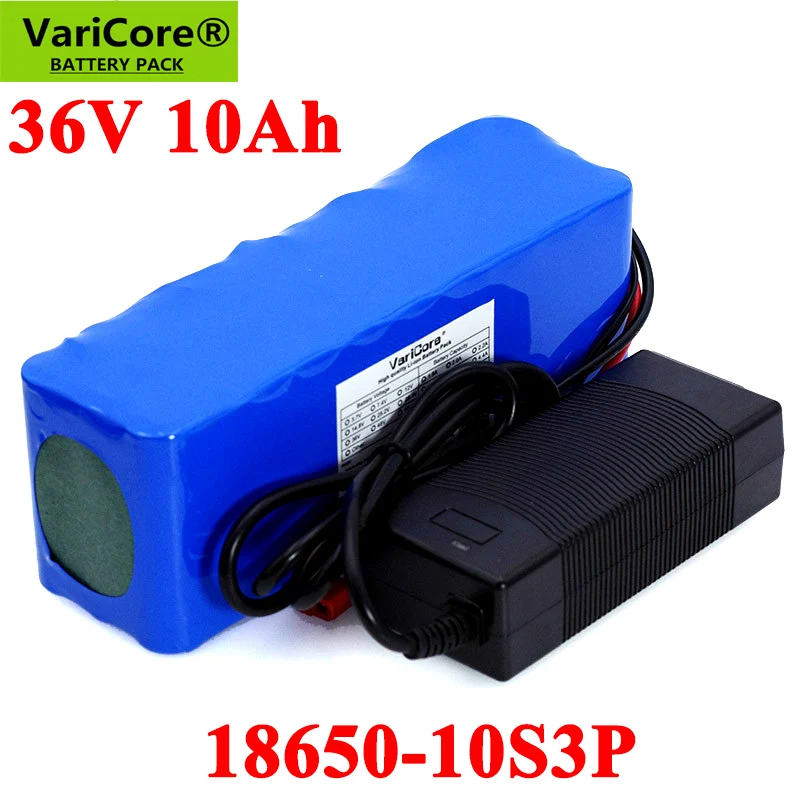 

36V 10000mAh 18650 Lithium Battery pack 300W 500W 750W 20A BMS Motorcycle Electric Car Bicycle Scooter with 42V 2A Charger