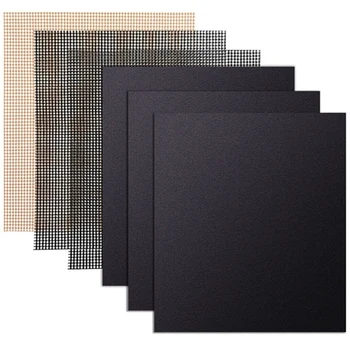 

6 Pcs BBQ Grill Mat Mesh Cover Sets Heat Restance Barbecue Grill Pads Non-Stick Net Barbecue Accessories Outdoor Tools