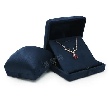 

Stud Earrings Storage Box Drop Earrings Pendant Organizer Case Highly Velvet Small Necklace Jewelry Display Gift Packaging Boxes