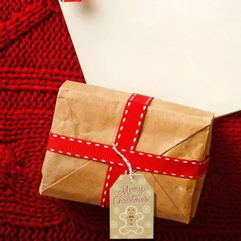 

Christmas Retro Kraft Paper Tag Snowflake Tree Santa Claus Gift Bell 9*4 Combination Christmas Wine Glass Decoration Set