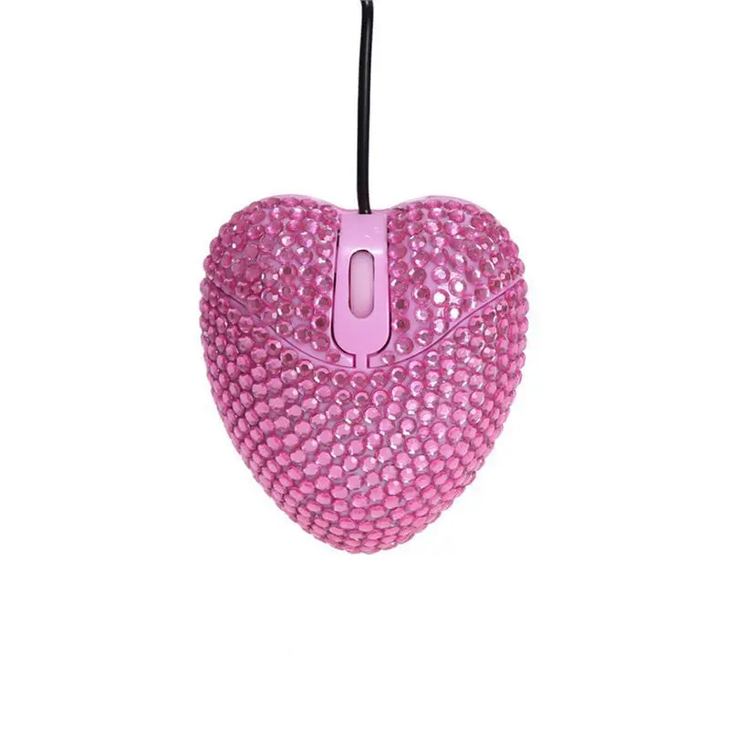Wired Cable Gaming Mouse Sem Fio Gamer Optical USB Mouse Heart Shape 1000DPI Laptop Desktop Computer Mice For Girls Gift Mause