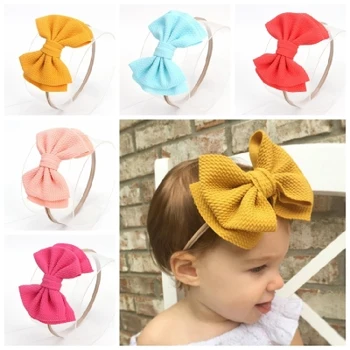 

New Baby Girl Big Bow Headbands Kids Child Candy Color Hair Bands