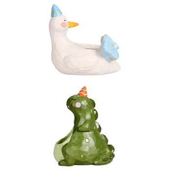 

1Pc Resin Creative Succulent Plants Pots Animals Mini Flower Pot Decorative Desktop Nursery Pot Garden Supplies Home Decoration