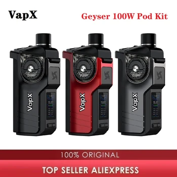 

NEW Original VapX Geyser 100W Pod Kit with 6.5ml/5ml Pod powered by 21700/18650 Battery E-cig Vape Kit Vs Drag X / Aegis Boost