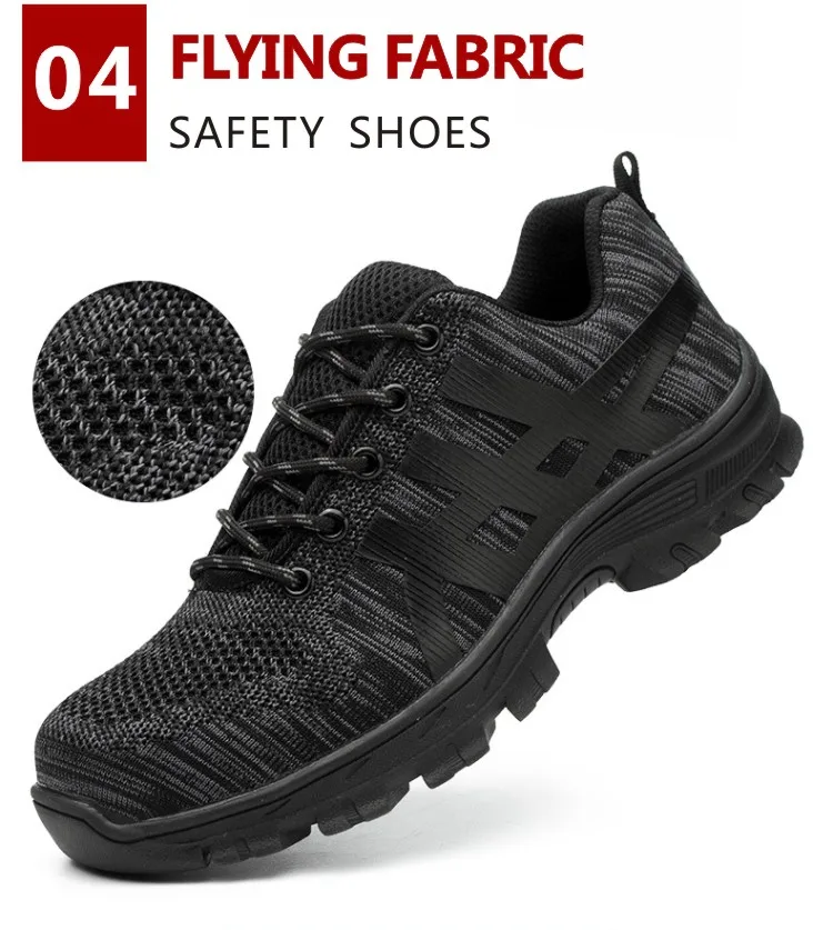 MOTK BECON, неубиваемая Мужская защитная обувь, дышащая, со стальным носком, рабочие ботинки для мужчин, не разбивающиеся, строительные кроссовки MT05