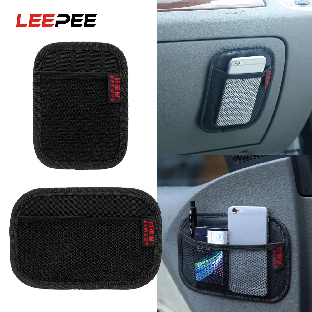 

LEEPEE Stowing Tidying Oxford Fabric Car Storage Net Bag Automotive Pocket Multi-use Car Seat Back Organizer