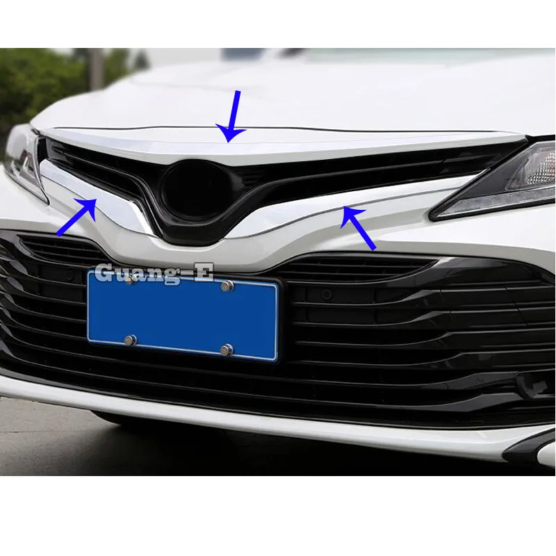 Для Toyota New Camry XV70 2017 2018 2019 2020 2021 ABS хромированная отделка верхняя решетка бампер