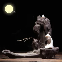 Настоящий Encens Quemador Incienso Xichuan рыболовный песок обратного потока ароматерапия печь керамическая альпийская Проточная вода