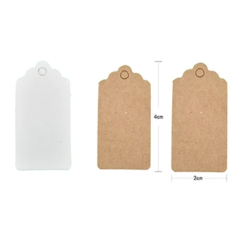 

100pcs Blank Kraft Paper Jewelry Display Necklace Cards Hang Favor Label Tag For Jewelry Making Diy Accessories