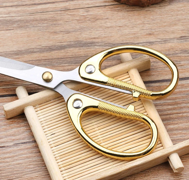 Vintage Gold Silver 11.5-15.5cm Stainless Steel Sewing Scissors for Fabric  Cutting Needlework Tailor Professional