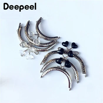 

10pcs Deepeel8.5/10.5/12.5cm Metal Handbag Frame Kiss Clasp Handle Transparent Love Buckle Head for Bag Purse Hardware Accessory