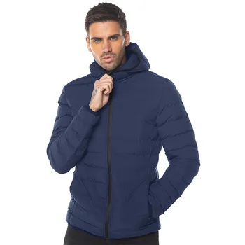 

2019 men's winter warm jacket New windproof warm Parker men's zipper black sports casual cotton suit