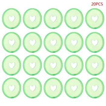 

2020 New 20pcs 35mm Transparent Heart Binder Rings Mushroom Hole Loose Leaf Notebook Disc