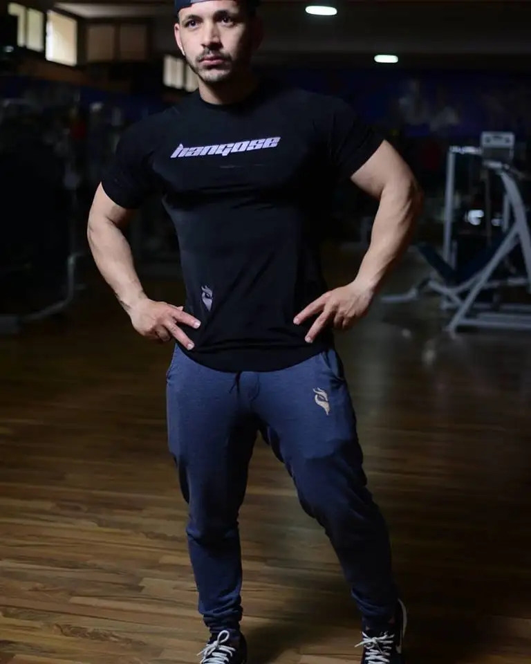 Облегающая футболка с надписью «Muscle Brother», Новинка лета, повседневная мужская Спортивная футболка с рукавом реглан и коротким рукавом