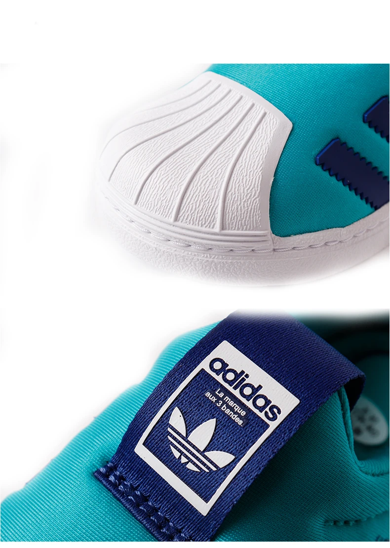 ADIDAS Superstar original обувь для детей легкие кроссовки для бега; нескользящая подошва; защита от спортивных кроссовок # B75613