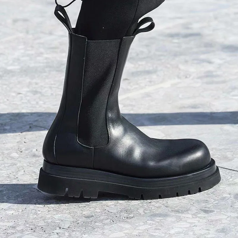 

2019 style boots Chelsea short boots female British style Martin boots medium boots velvet machine boots