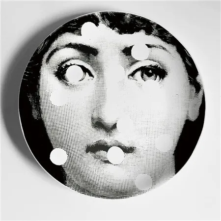 Fornasetti черно-белая иллюстрационная тарелка, настенная тарелка, домашний декор для отеля, человеческое лицо, керамическая посуда для декора стен - Цвет: 5