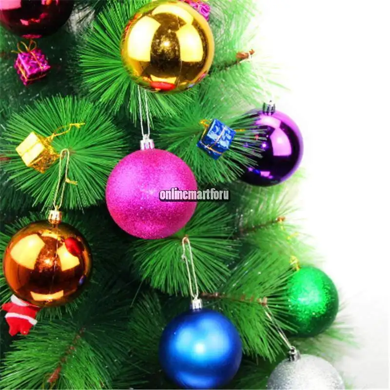 12 шт Блестки Рождественские елочные шары шар с орнаментом Хэллоуин дом Рождественская декорирование деревьев Елочная игрушка с орнаментом Праздничное оформление