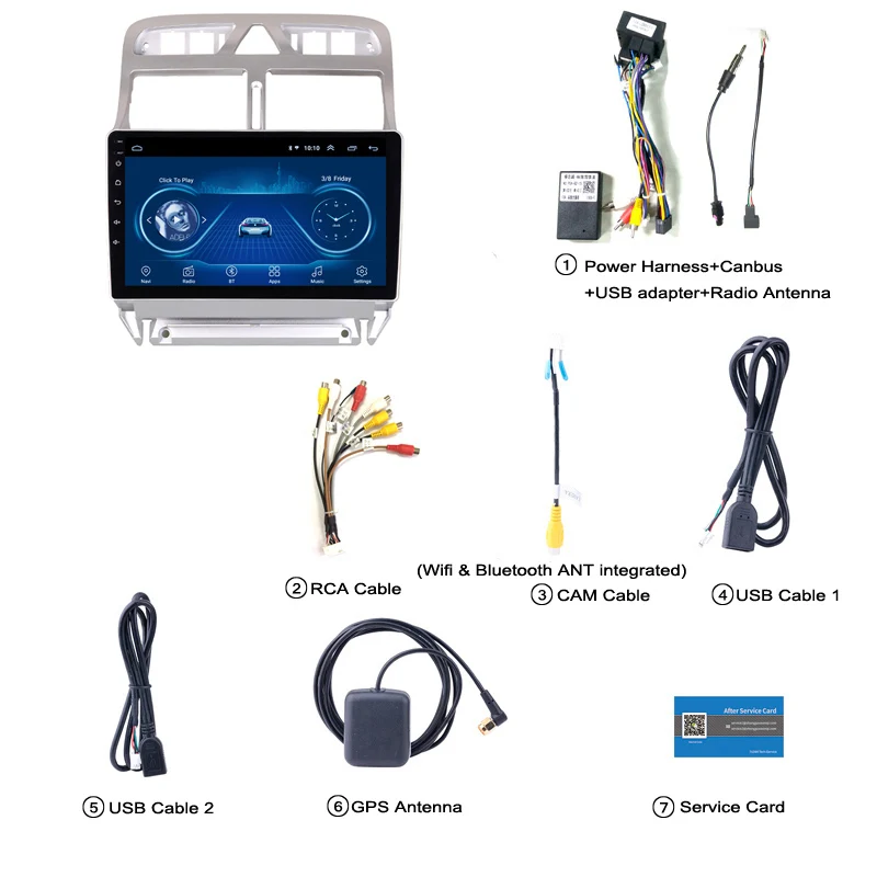 Top Android 8.1 IPS 2.5D Car DVD Player GPS Navigation Multimedia For peugeot 307 307CC 307SW Radio 2002-2013 car stereo 5