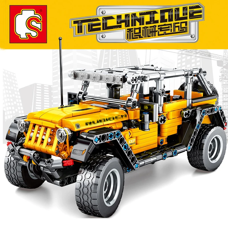 

SEMBO BLOCK Pull Back Off-Road Vehicles Technic Racing Car Children's Puzzle Building Bricks Toy Model For Boy Gifts 701601