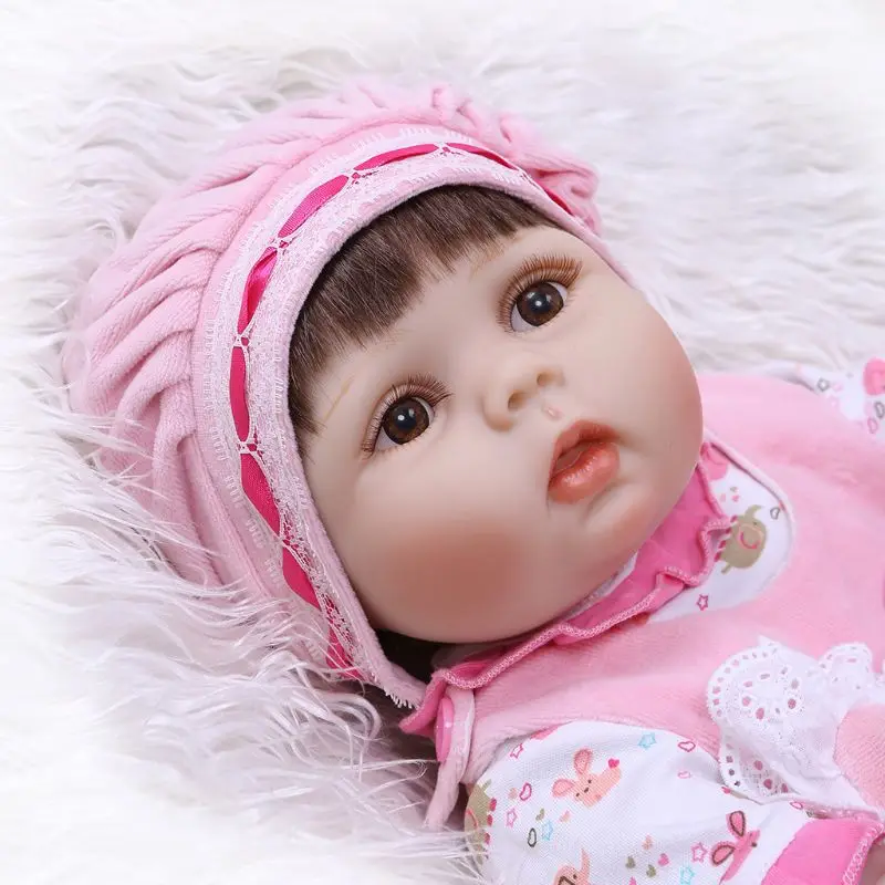 

56cm Reborn Doll Realistic Soft Full Silicone Vinyl Newborn Babies Toy Girl Princess Clothes Pacifier Lifelike Handmade Gift
