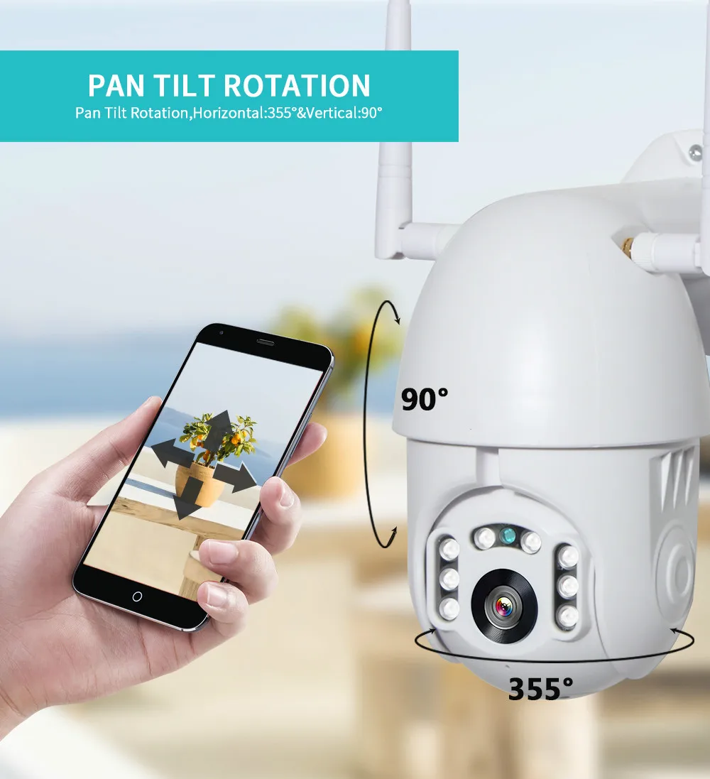 SHIWOJIA TUYA PTZ IP камера 1080P HD наружная WiFi Беспроводная купольная для автоматического