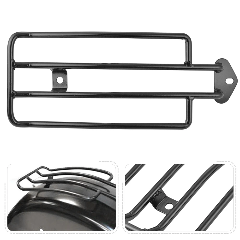 Portapacchi Posteriore In Metallo Per Moto – Curvo, Adatto Per XL883/1200 E Chopper – Colore Nero, Dimensioni 36,5x14,5 Cm - 2