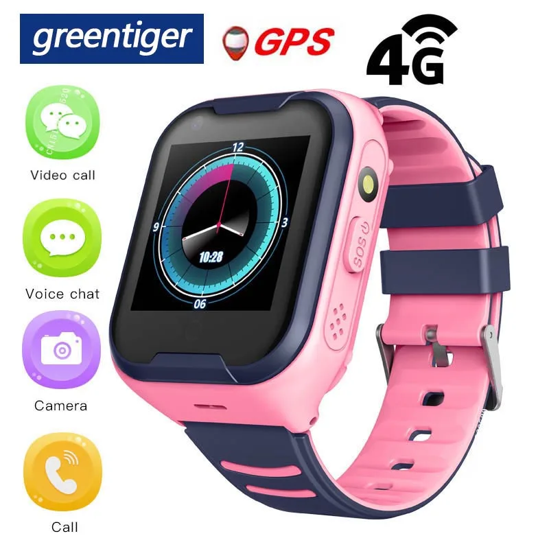 Greentiger 4G сеть A36E Wifi gps SOS Смарт часы дети видео вызов IP67 Водонепроницаемый Будильник камера детские часы VS Q50 Q90