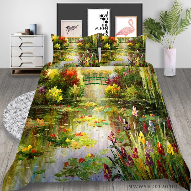 

Home Textile 3D Bedding Set Natural Scenery Print Duvet Cover Set 2/3 Pcs Pillowcase Child Teen Adult Bedclothes