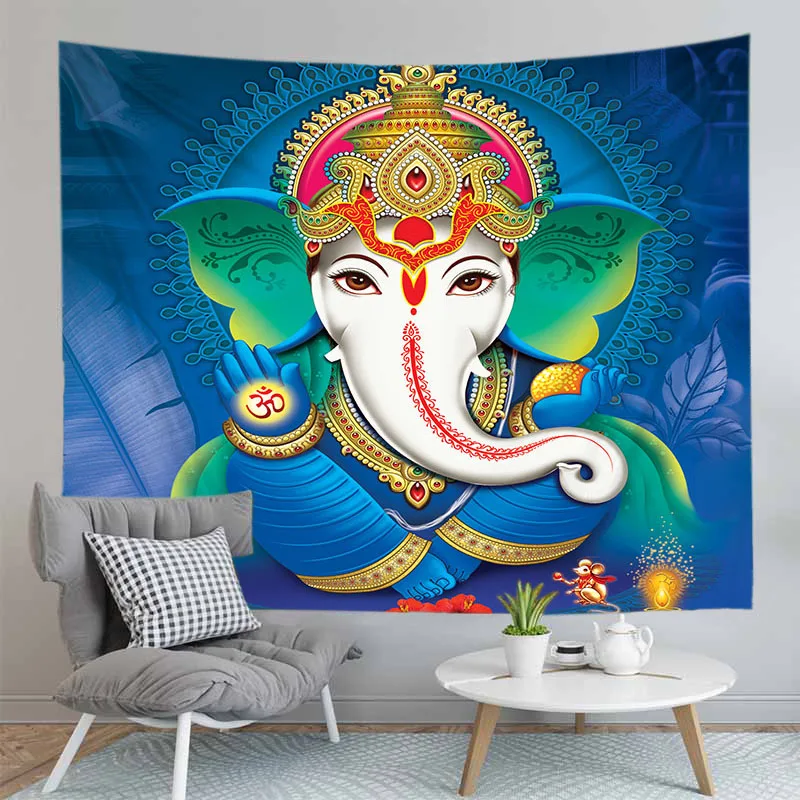 Платье India Elephant Господь Ганеша гобелен настенный ковер Новое поступление Мандала