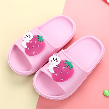

Lovely Strawberry Girls Slipper 2020 Summer Cartoon Toddler Girl Shoes Soft Super Lightweight Non-slip Flip Flops Beach Shoes