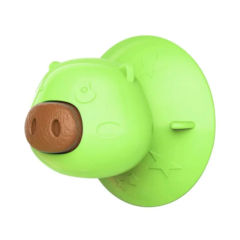 Милая свинья присоска собака игрушка лизуется лоток для еды-дозирование резиновый укус-устойчивые моляры отвлекаются Многофункциональная игрушка для ванной для домашних животных