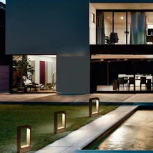 Светодиодный светильник-столбик для ландшафтного сада, двора, квадратный наружный светильник, 30 см, светодиодный светильник, декоративная лампа для освещения газона, теплый L