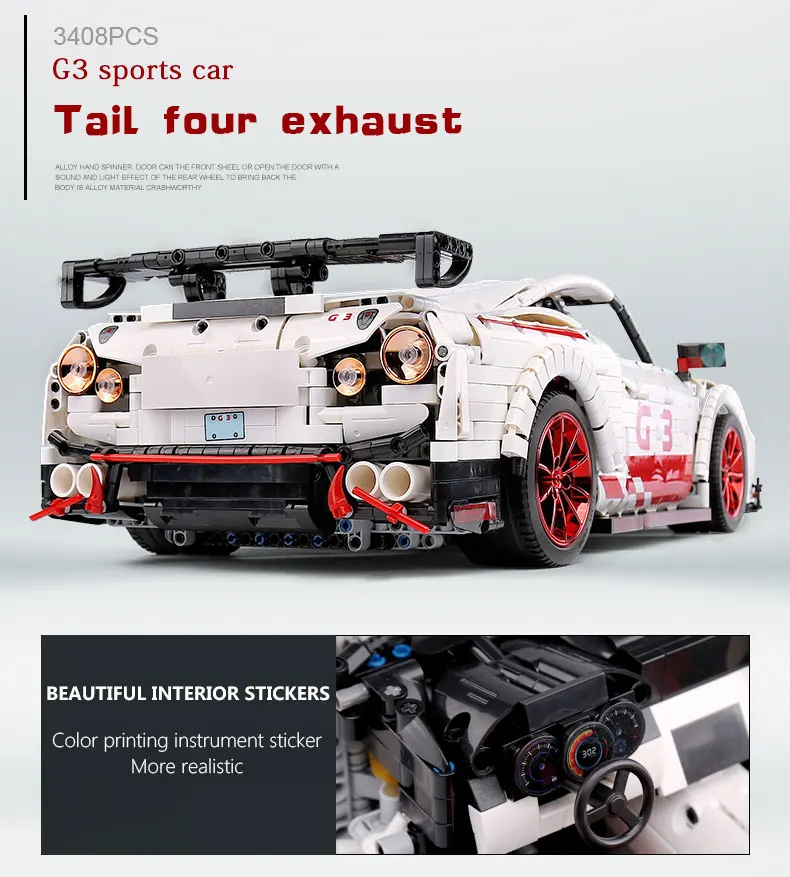 DHL MOC Technic игрушечные машинки Nismo Nissan GTR GT3 скоростной гоночный спортивный автомобиль набор машинки строительные блоки кирпичи модель игрушки 25326