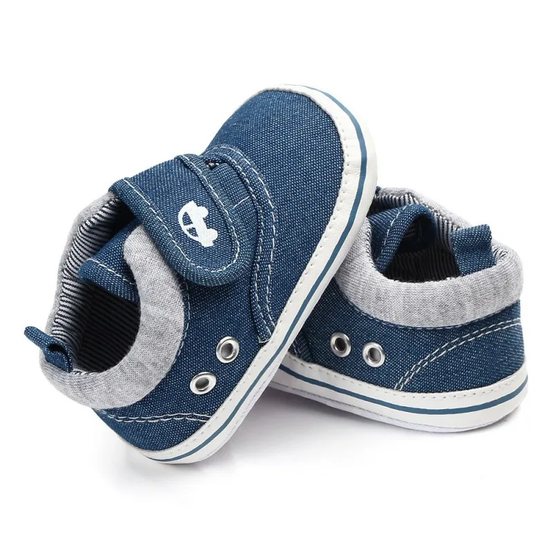 Весенняя парусиновая обувь для маленьких мальчиков одноцветная повседневная спортивная обувь для малышей теплая нескользящая обувь с мягкой подошвой для детей 0-12 месяцев