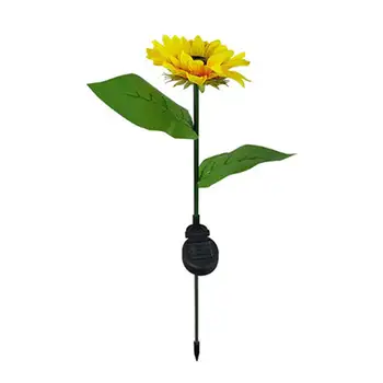 

Led Solar Lights Sunflower Shape Solar Lights Outdoor Flower Pathway Decorative Light Yellow Lawn Lamp for Garden