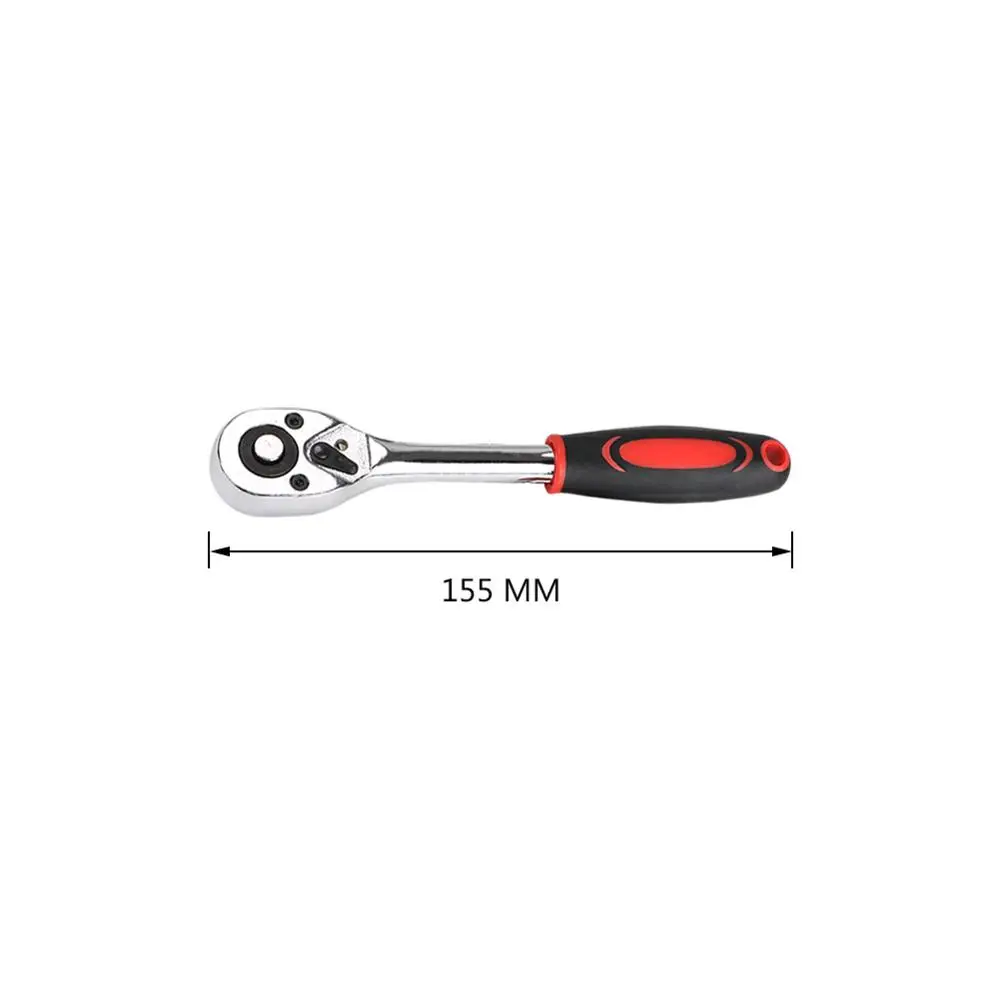 1-4inch--155mm 1/" 3/8" 1/" дюймовый Трещоточный ключ 24 зубца Телескопический Трещоточный ключ для ключей пластина для инструмента трещотка ручка гаечный ключ - Цвет: 1-4inch--155mm