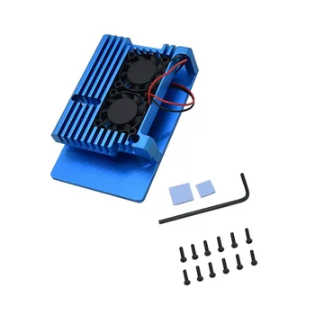 

XT-XINTE Dual Fan Cooling Heat Sink with Aluminum Metal Case for Raspberry Pi 2b/3B/3B Plus Model Housing Ultra-thin Fan