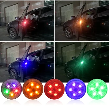 

2Pcs Car Door Opening Warning Lights Wireless Magnetic Strobe Flashing Anti Rear-End Collision Safety Lamps Decoration Light